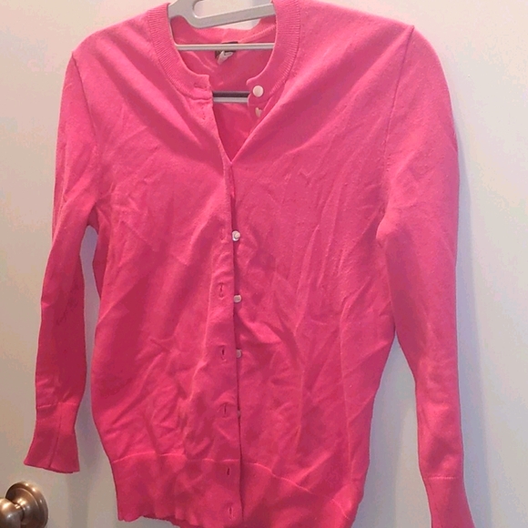 Excellent J.Crew Cardigan XS Pink - Picture 2 of 4